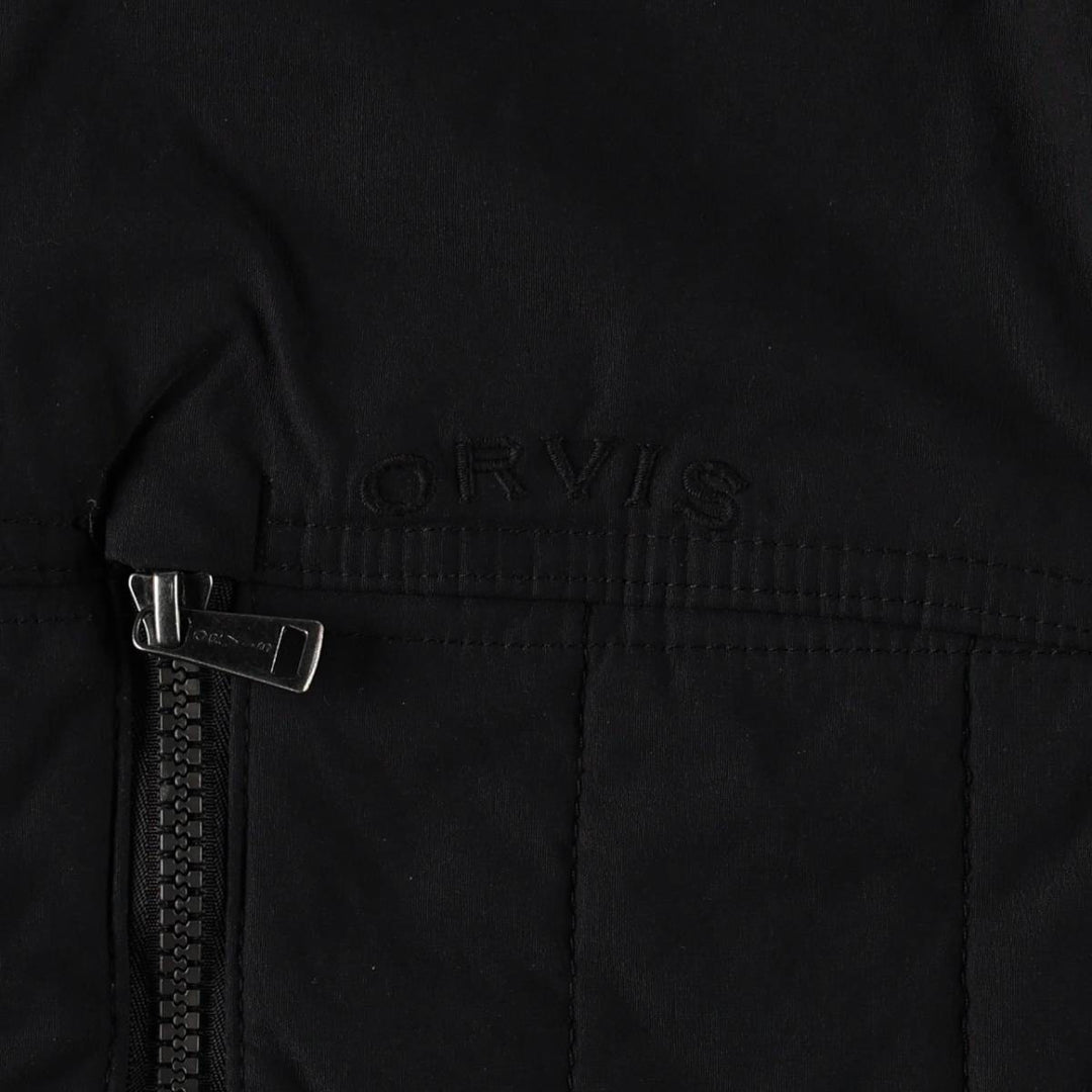Orvis padded vest, men's size L (approx.) Nylon black type Vintage Second Hand