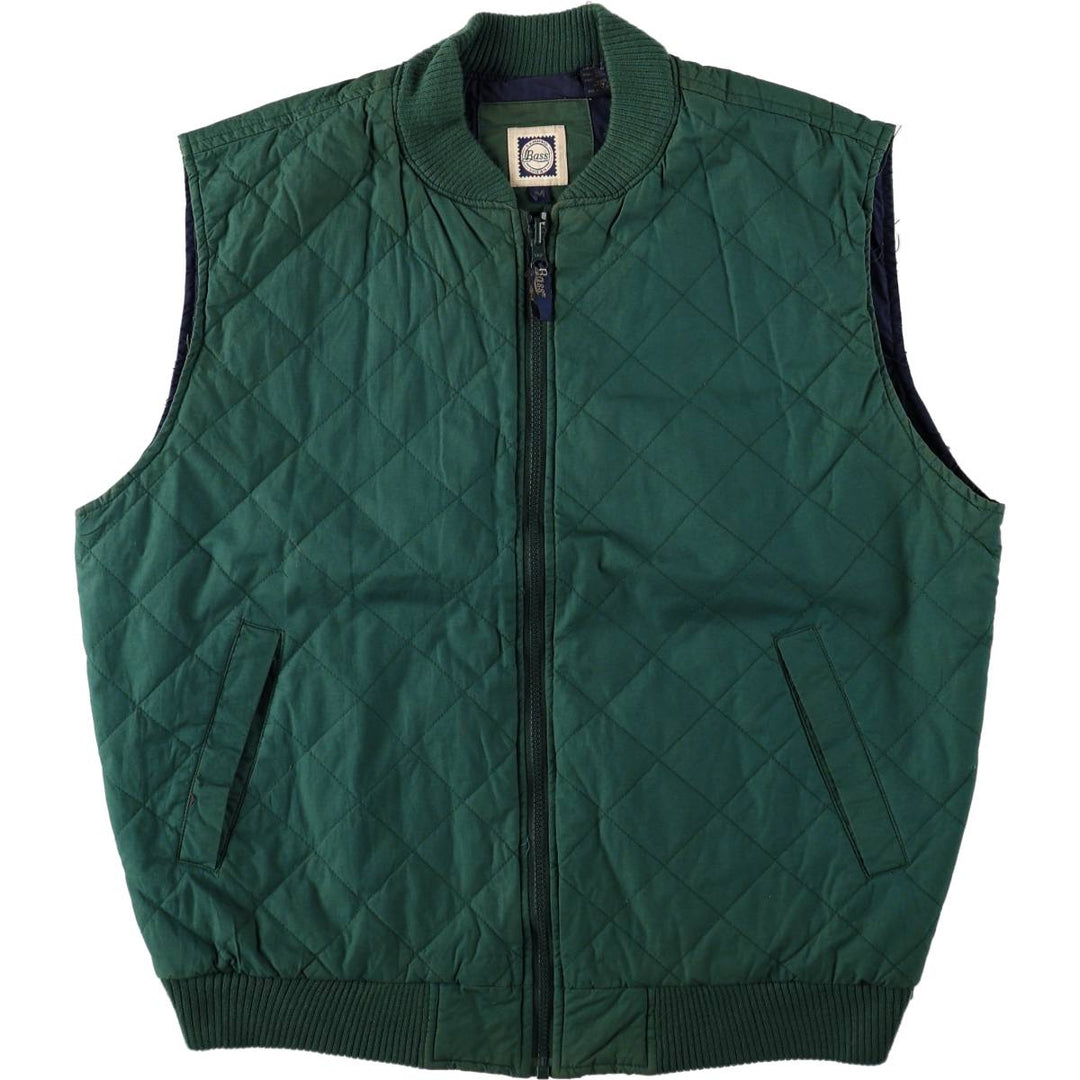 GH Bass & Co. Padded Quilted Vest, Men's Size M (equivalent) cotton green type Vintage Second Hand