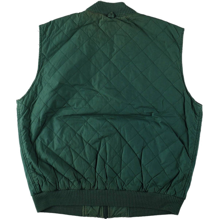 GH Bass & Co. Padded Quilted Vest, Men's Size M (equivalent) cotton green type Vintage Second Hand