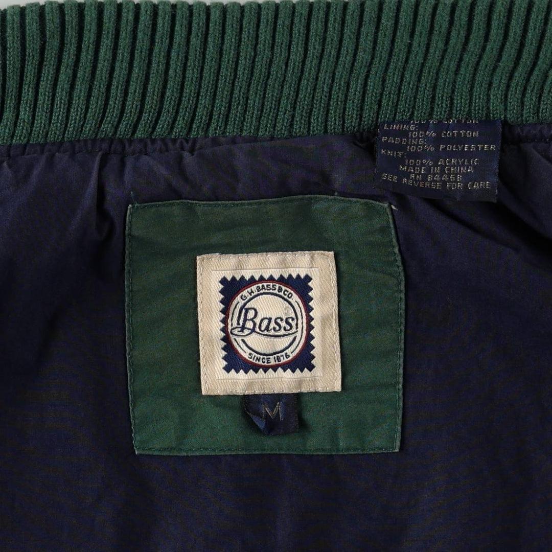 GH Bass & Co. Padded Quilted Vest, Men's Size M (equivalent) cotton green type Vintage Second Hand