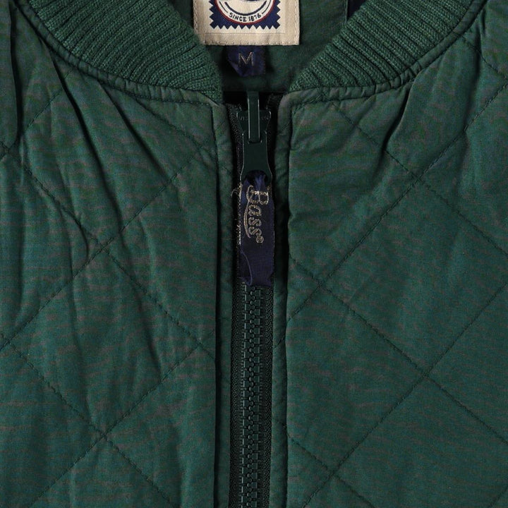 GH Bass & Co. Padded Quilted Vest, Men's Size M (equivalent) cotton green type Vintage Second Hand