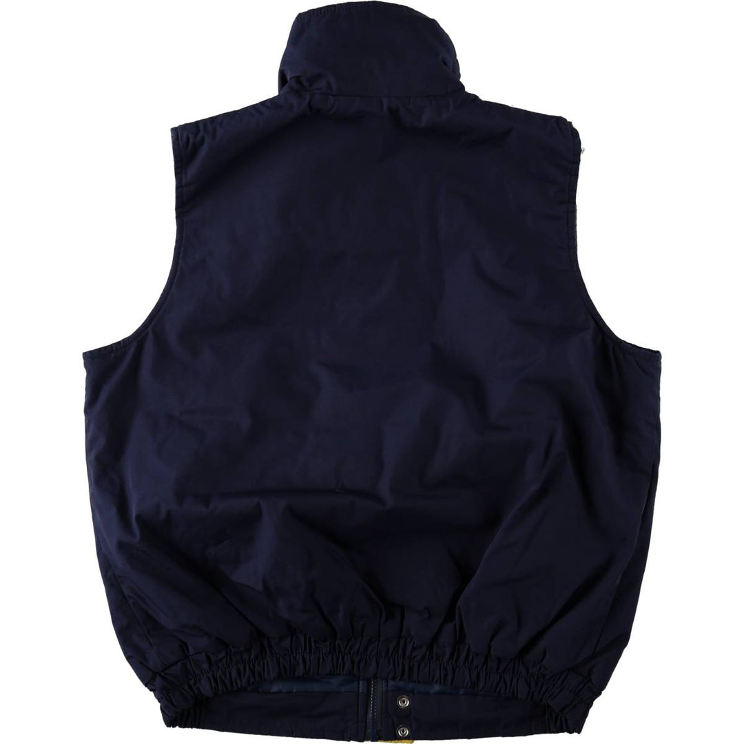 Vintage 80s-90'S ASTRO SPORTSWEAR MONROE advertising padded vest, made in Canada, men's size L equivalent. polyester navy blue type Vintage Second Hand