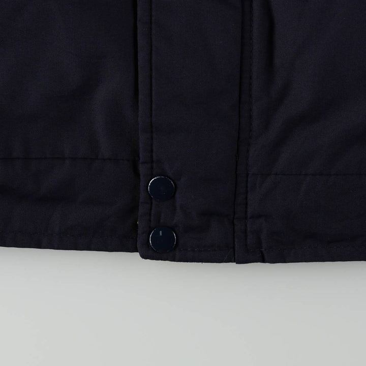 Vintage 80s-90'S ASTRO SPORTSWEAR MONROE advertising padded vest, made in Canada, men's size L equivalent. polyester navy blue type Vintage Second Hand