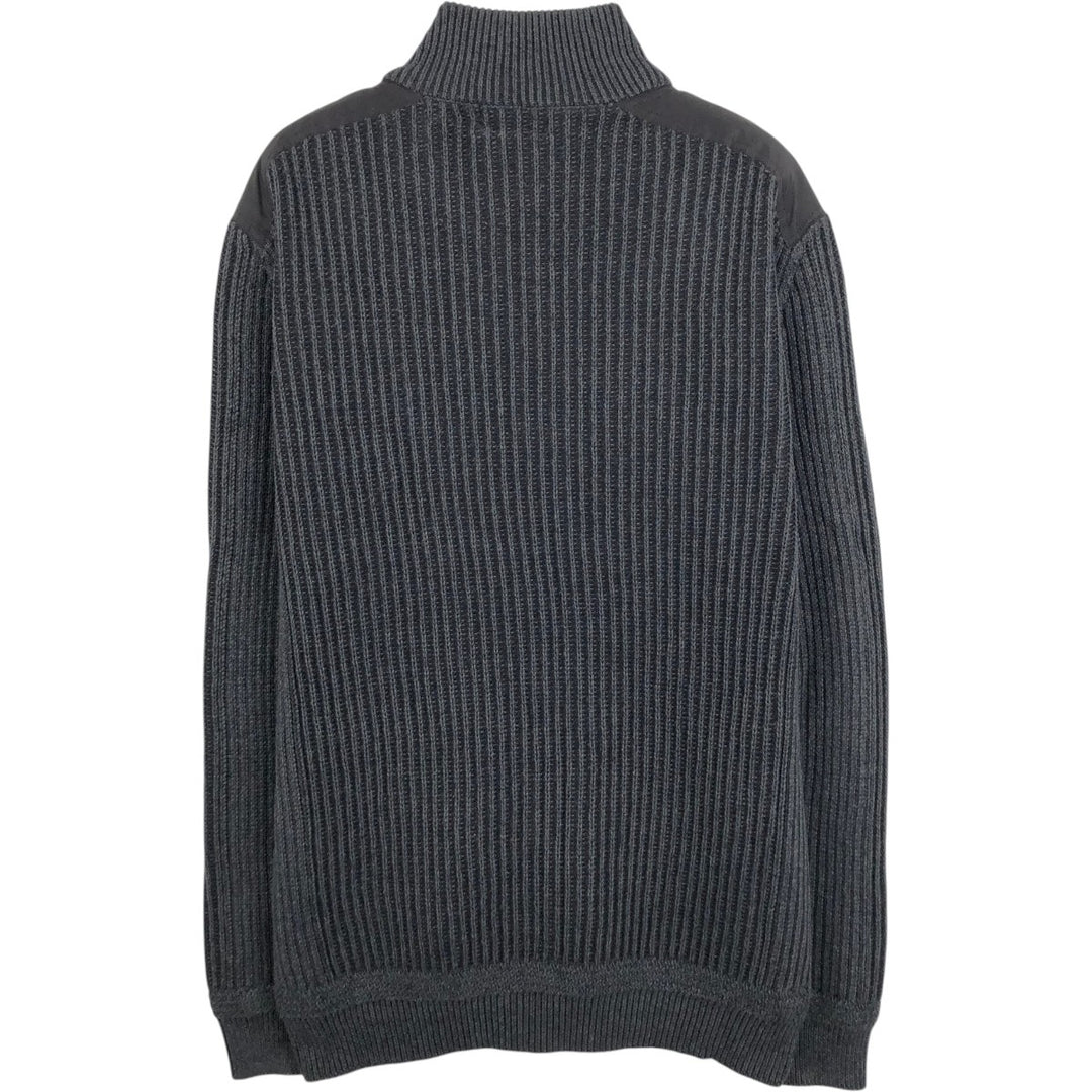 1990'S Calvin Klein Driver's Knit Sweater, Men's Size XL (approx.), Vintage cotton black type Vintage Second Hand