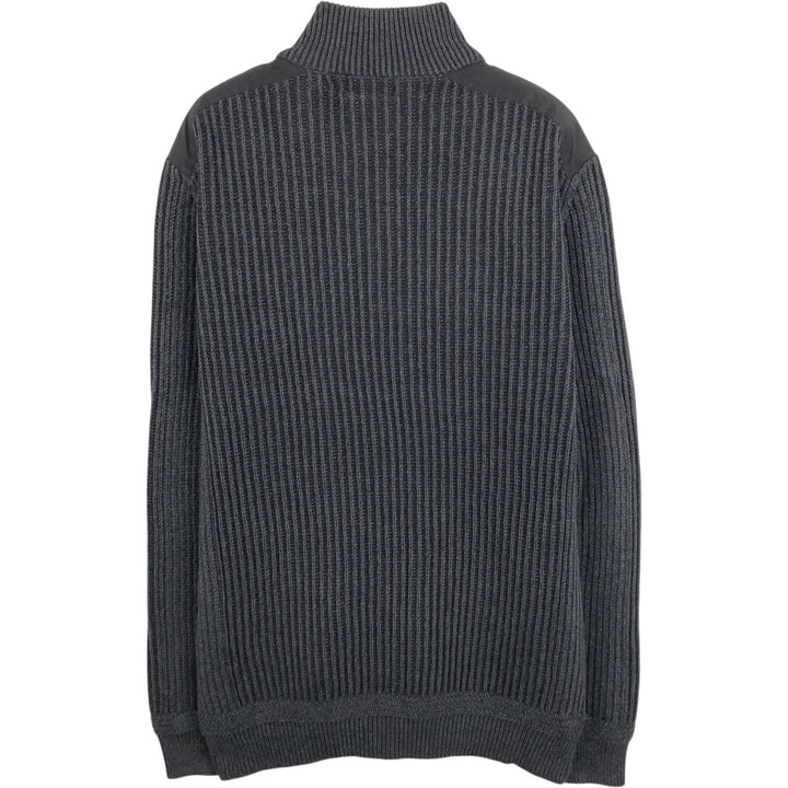 1990'S Calvin Klein Driver's Knit Sweater, Men's Size XL (approx.), Vintage cotton black type Vintage Second Hand