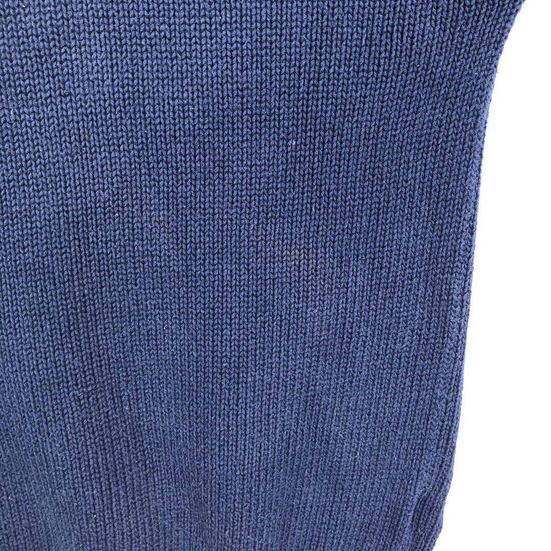 80s-90'S Eddie Bauer Black Tag Cotton Knit Sweater Men's XL Size Vintage cotton navy blue type Vintage Second Hand