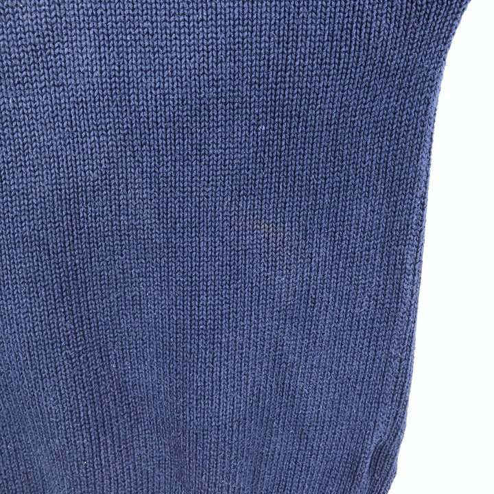 80s-90'S Eddie Bauer Black Tag Cotton Knit Sweater Men's XL Size Vintage cotton navy blue type Vintage Second Hand