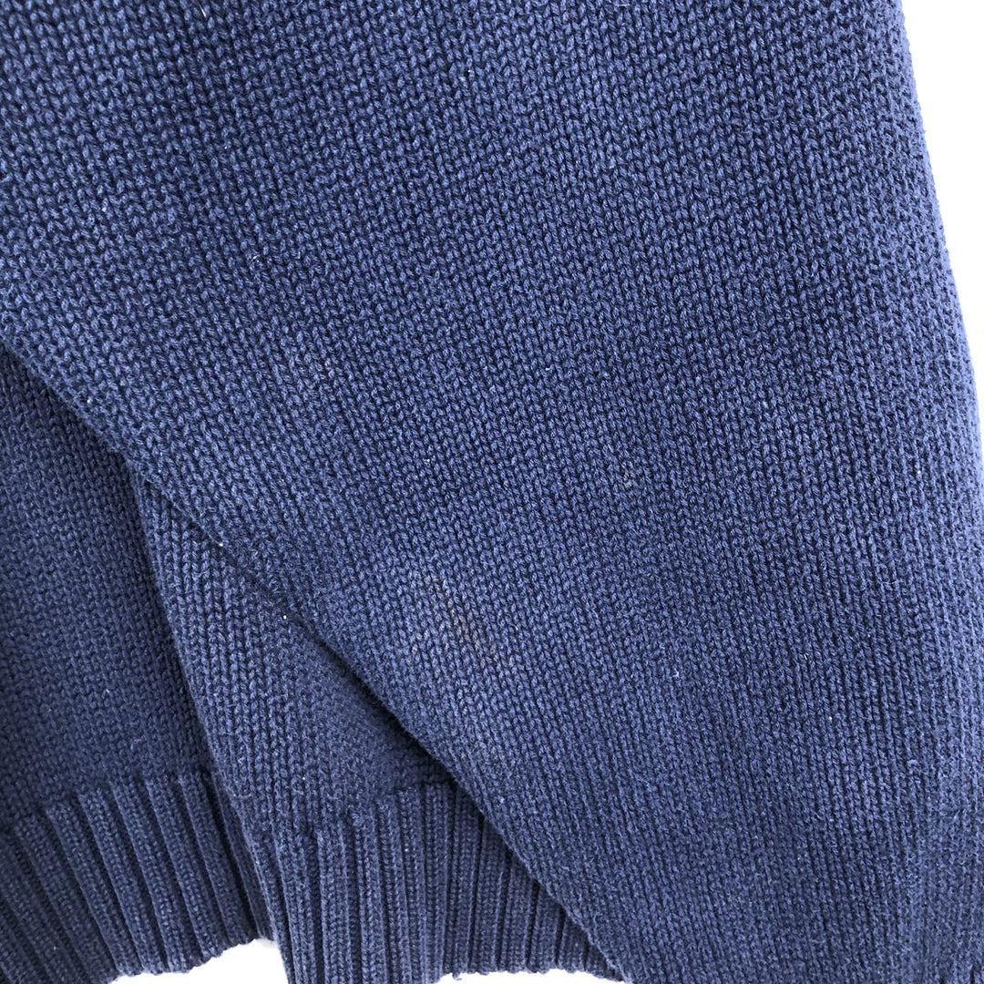 80s-90'S Eddie Bauer Black Tag Cotton Knit Sweater Men's XL Size Vintage cotton navy blue type Vintage Second Hand