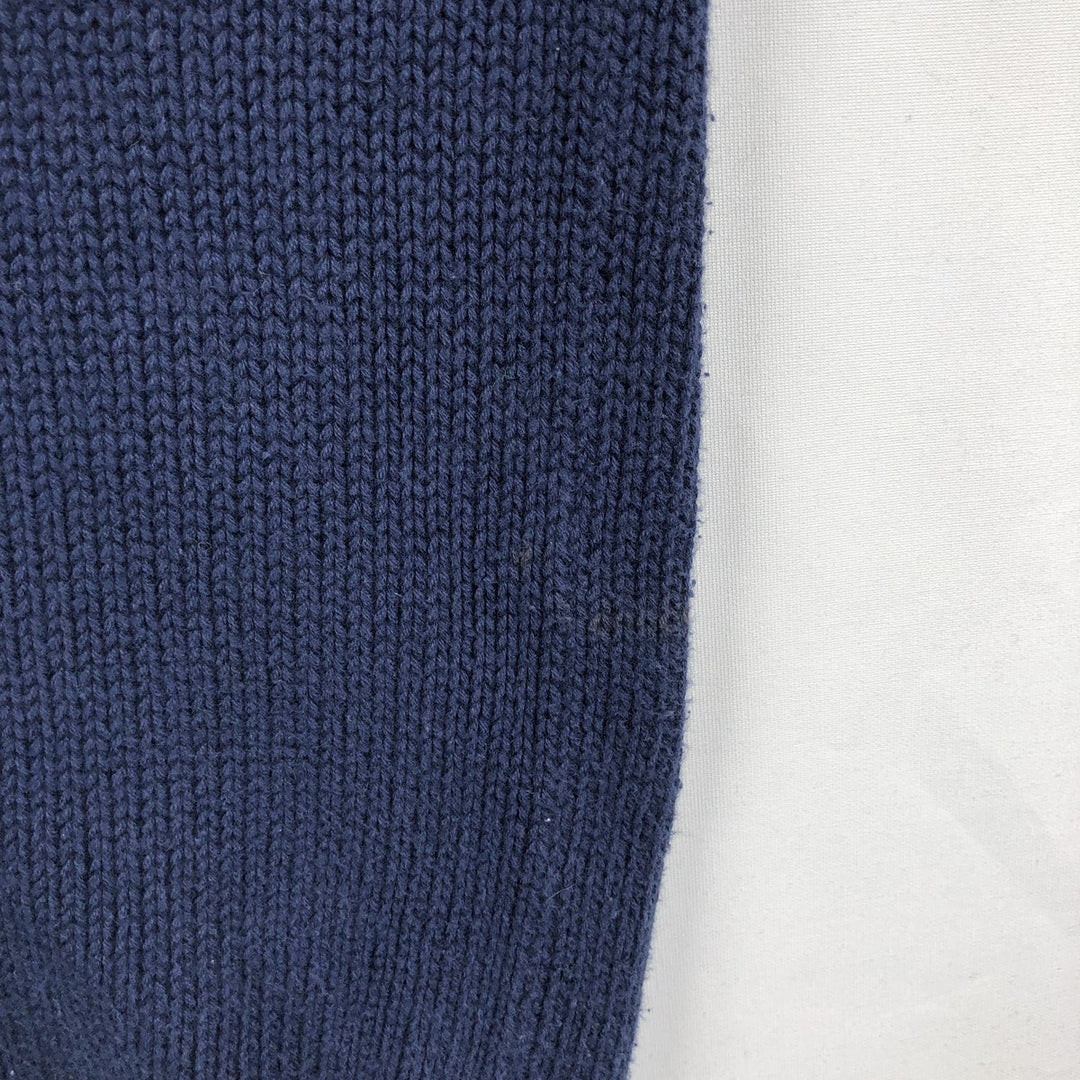 80s-90'S Eddie Bauer Black Tag Cotton Knit Sweater Men's XL Size Vintage cotton navy blue type Vintage Second Hand