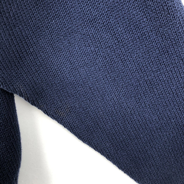 80s-90'S Eddie Bauer Black Tag Cotton Knit Sweater Men's XL Size Vintage cotton navy blue type Vintage Second Hand