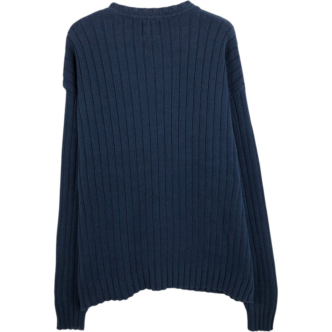 GAP Rib-Knit Cotton Sweater, Men's Size XL cotton navy blue type Vintage Second Hand