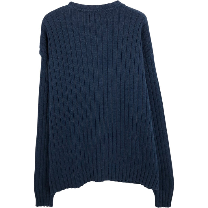 GAP Rib-Knit Cotton Sweater, Men's Size XL cotton navy blue type Vintage Second Hand
