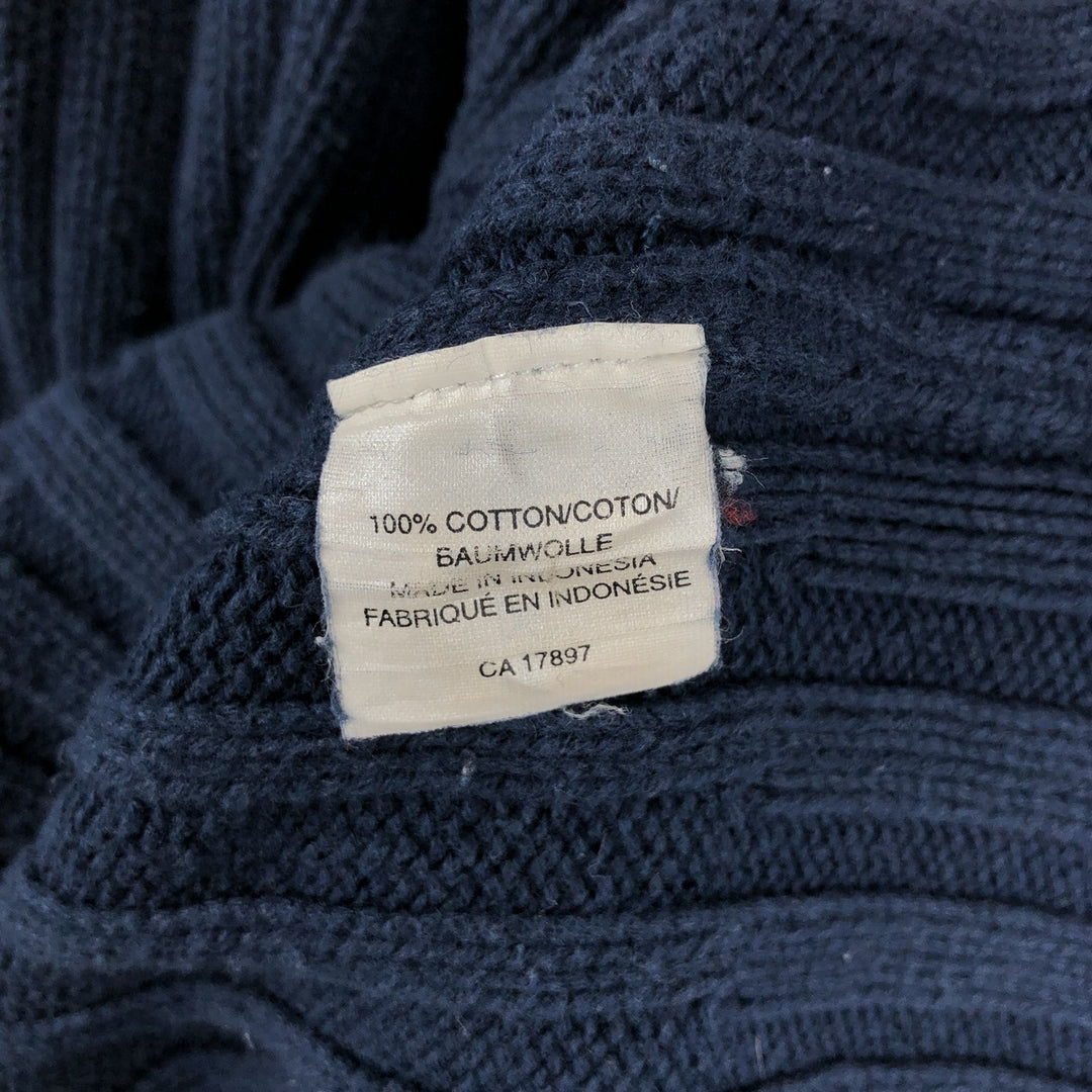 GAP Rib-Knit Cotton Sweater, Men's Size XL cotton navy blue type Vintage Second Hand