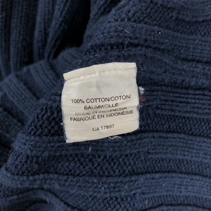 GAP Rib-Knit Cotton Sweater, Men's Size XL cotton navy blue type Vintage Second Hand