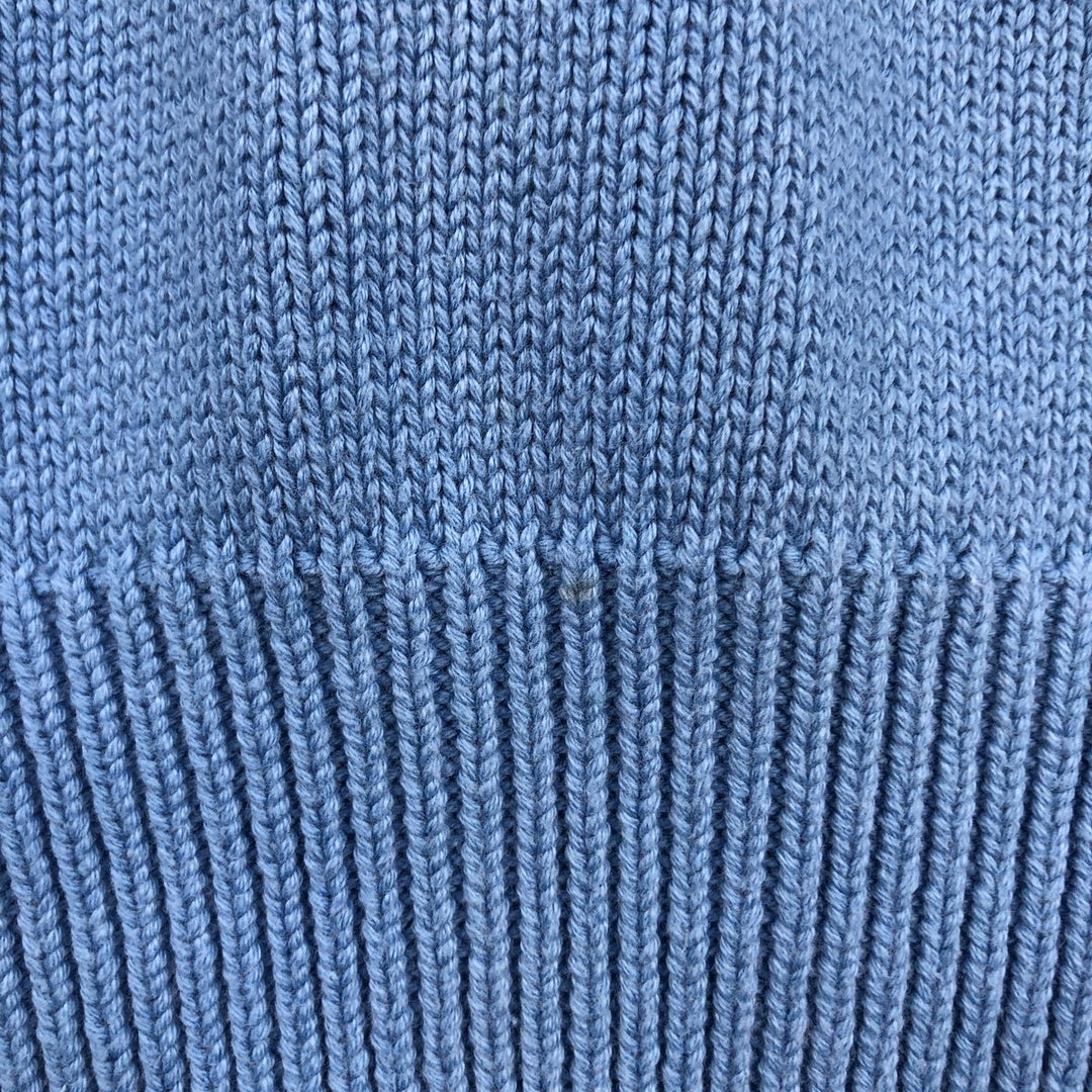 1980s-1990'S Eddie Bauer Rib-Knit Cotton Sweater, Men's Size M (approx.), Vintage cotton Blue type light blue Vintage Second Hand
