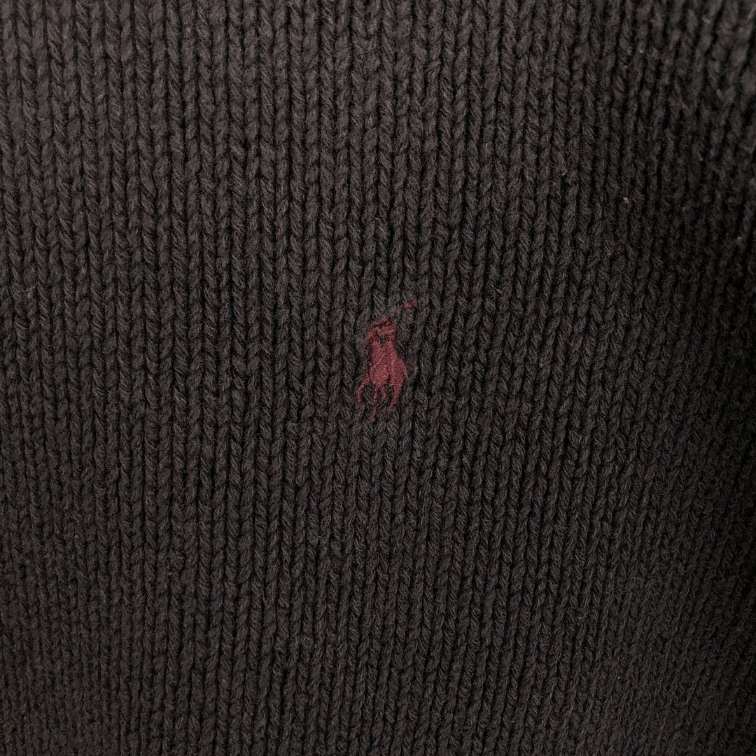 Ralph Lauren POLO by Ralph Lauren Cotton Knit Sweater Men's L size cotton brown type Vintage Second Hand