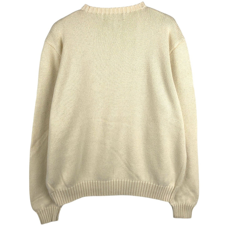 Ralph Lauren POLO by Ralph Lauren Cotton Knit Sweater Men's XL cotton unbleached Vintage Second Hand