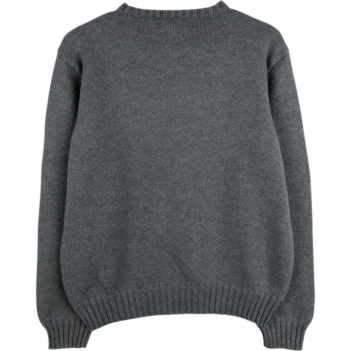 Ralph Lauren POLO by Ralph Lauren Cotton Knit Sweater Men's M Size cotton gray type Vintage Second Hand