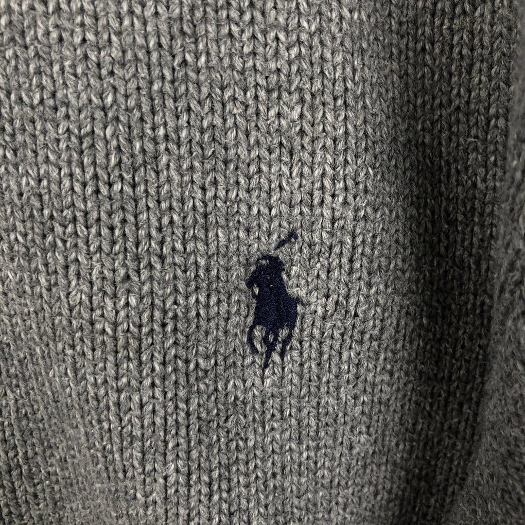 Ralph Lauren POLO by Ralph Lauren Cotton Knit Sweater Men's M Size cotton gray type Vintage Second Hand