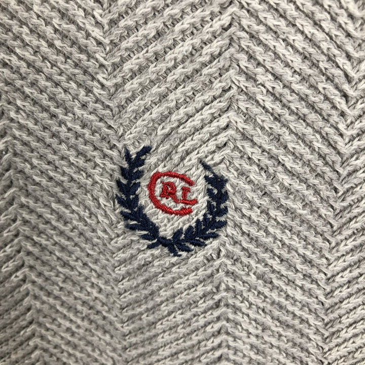 Ralph Lauren CHAPS Herringbone Cotton Knit Sweater Men's XL cotton gray type Vintage Second Hand