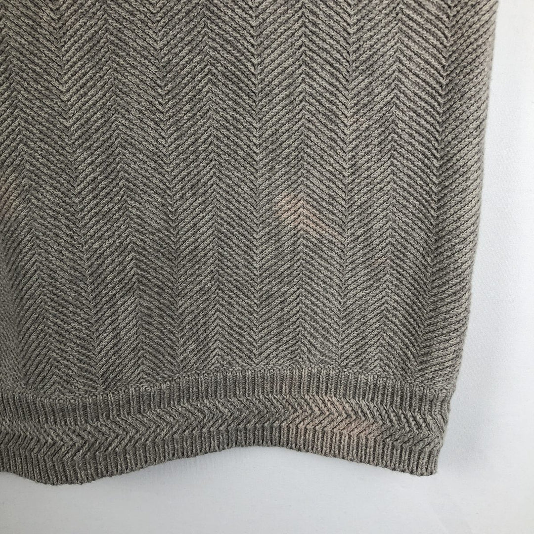 Ralph Lauren CHAPS Herringbone Cotton Knit Sweater Men's XL cotton gray type Vintage Second Hand