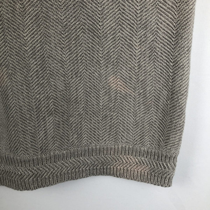 Ralph Lauren CHAPS Herringbone Cotton Knit Sweater Men's XL cotton gray type Vintage Second Hand