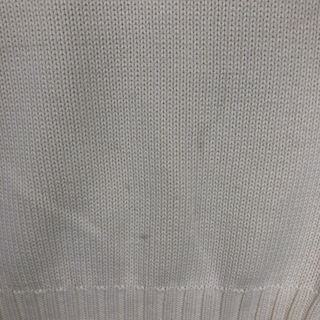 Ralph Lauren POLO by Ralph Lauren Cotton Knit Sweater Men's M Size cotton ivory Vintage Second Hand
