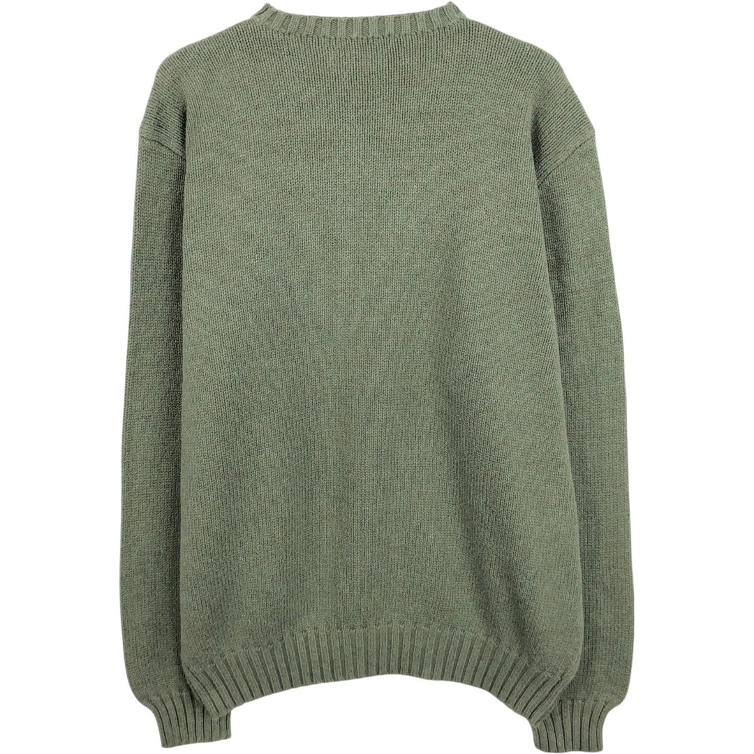 Ralph Lauren POLO by Ralph Lauren Cotton Knit Sweater Men's L size cotton Khaki type sage green Vintage Second Hand