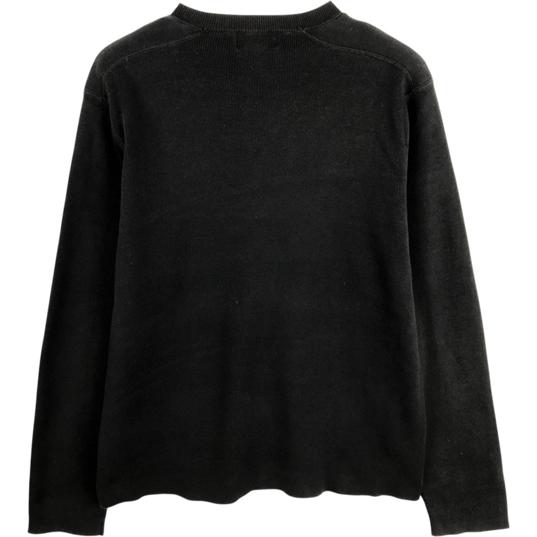 Ralph Lauren POLO JEANS COMPANY V-neck cotton knit sweater, men's size XL (approx.) cotton black type Vintage Second Hand