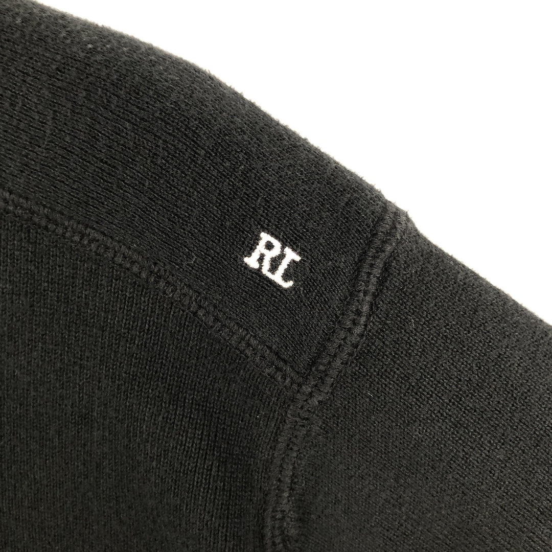 Ralph Lauren POLO JEANS COMPANY V-neck cotton knit sweater, men's size XL (approx.) cotton black type Vintage Second Hand