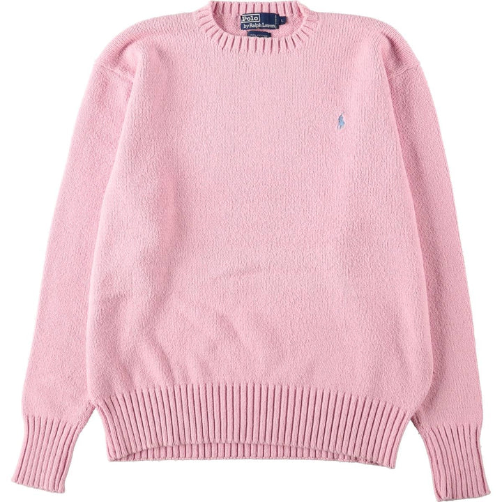 Ralph Lauren POLO by Ralph Lauren Cotton Knit Sweater Men's L size cotton pink type Vintage Second Hand