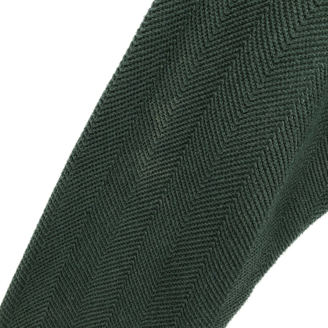 Ralph Lauren CHAPS Herringbone Cotton Knit Sweater, Men's XXL cotton green type Vintage Second Hand