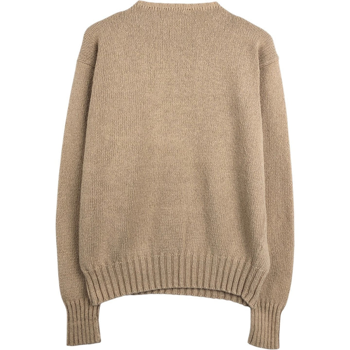 Ralph Lauren POLO by Ralph Lauren Ribbed Cotton Knit Sweater, Men's Size L (approx.) cotton Beige type Vintage Second Hand