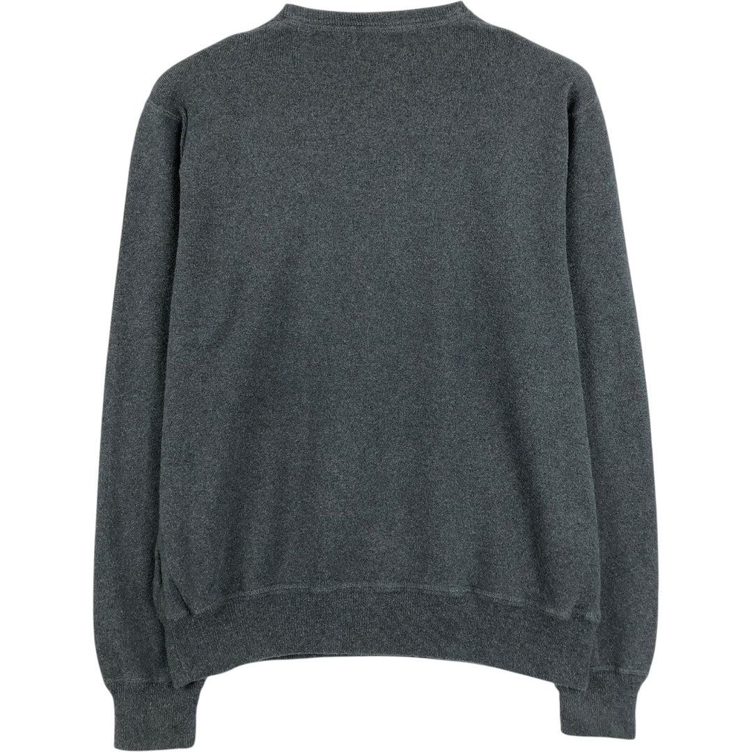 Ralph Lauren POLO RALPH LAUREN cotton knit sweater, men's size M cotton Charcoal Vintage Second Hand