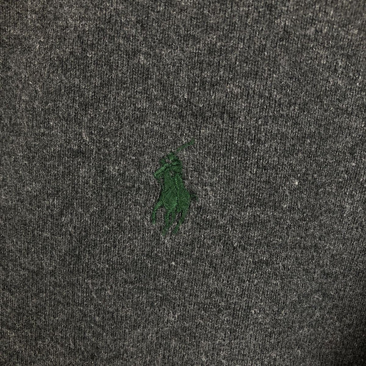 Ralph Lauren POLO RALPH LAUREN cotton knit sweater, men's size M cotton Charcoal Vintage Second Hand