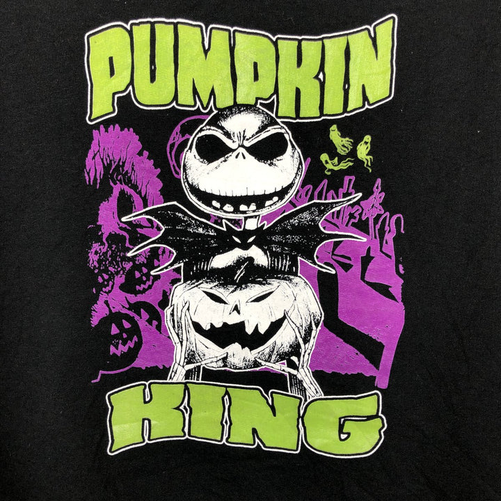 DISNEY Nightmare Before Christmas Character Sweatshirt Pullover Hoodie (Men's XL equivalent) unclear black type Vintage Second Hand