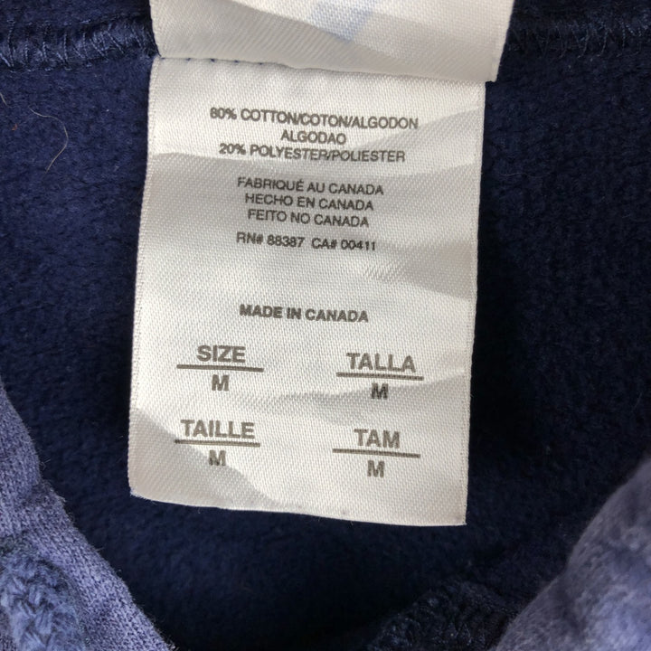 Adidas sweatshirt pullover hoodie, made in Canada, men's size M equivalent. cotton navy blue type Vintage Second Hand