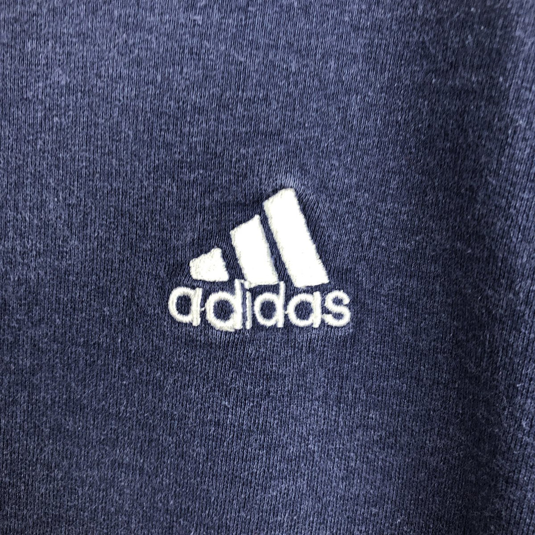 Adidas sweatshirt pullover hoodie, made in Canada, men's size M equivalent. cotton navy blue type Vintage Second Hand