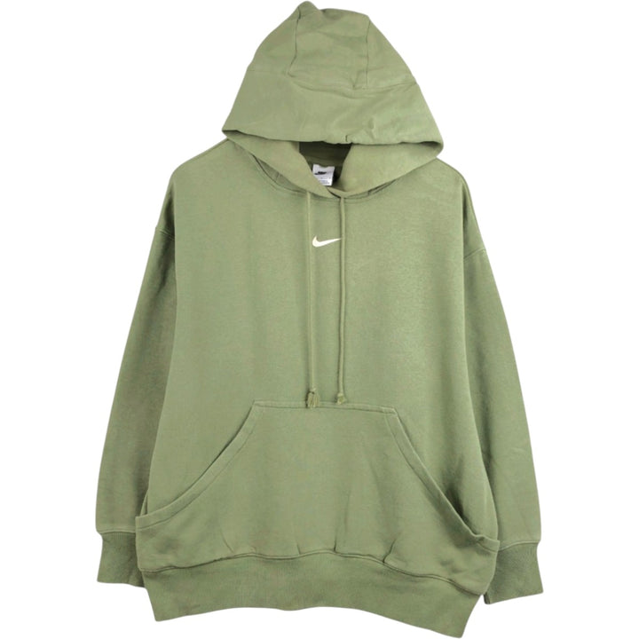 Nike Center Logo Sweat Pullover Hoodie, Men's Size M cotton green type yellow green Vintage Second Hand
