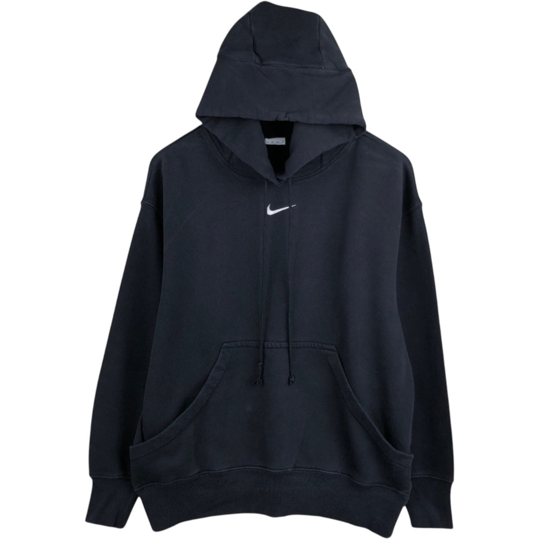 Nike Center Logo Sweat Pullover Hoodie (Men's Size XS) cotton black type Vintage Second Hand