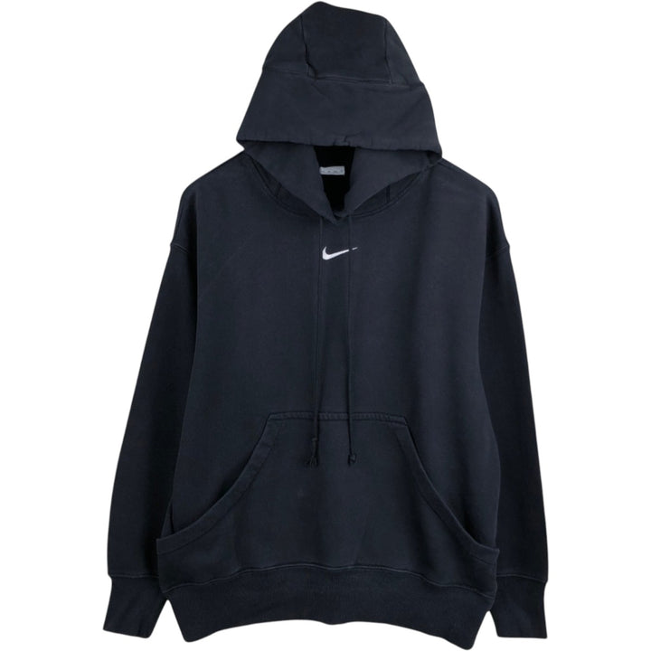 Nike Center Logo Sweat Pullover Hoodie (Men's Size XS) cotton black type Vintage Second Hand