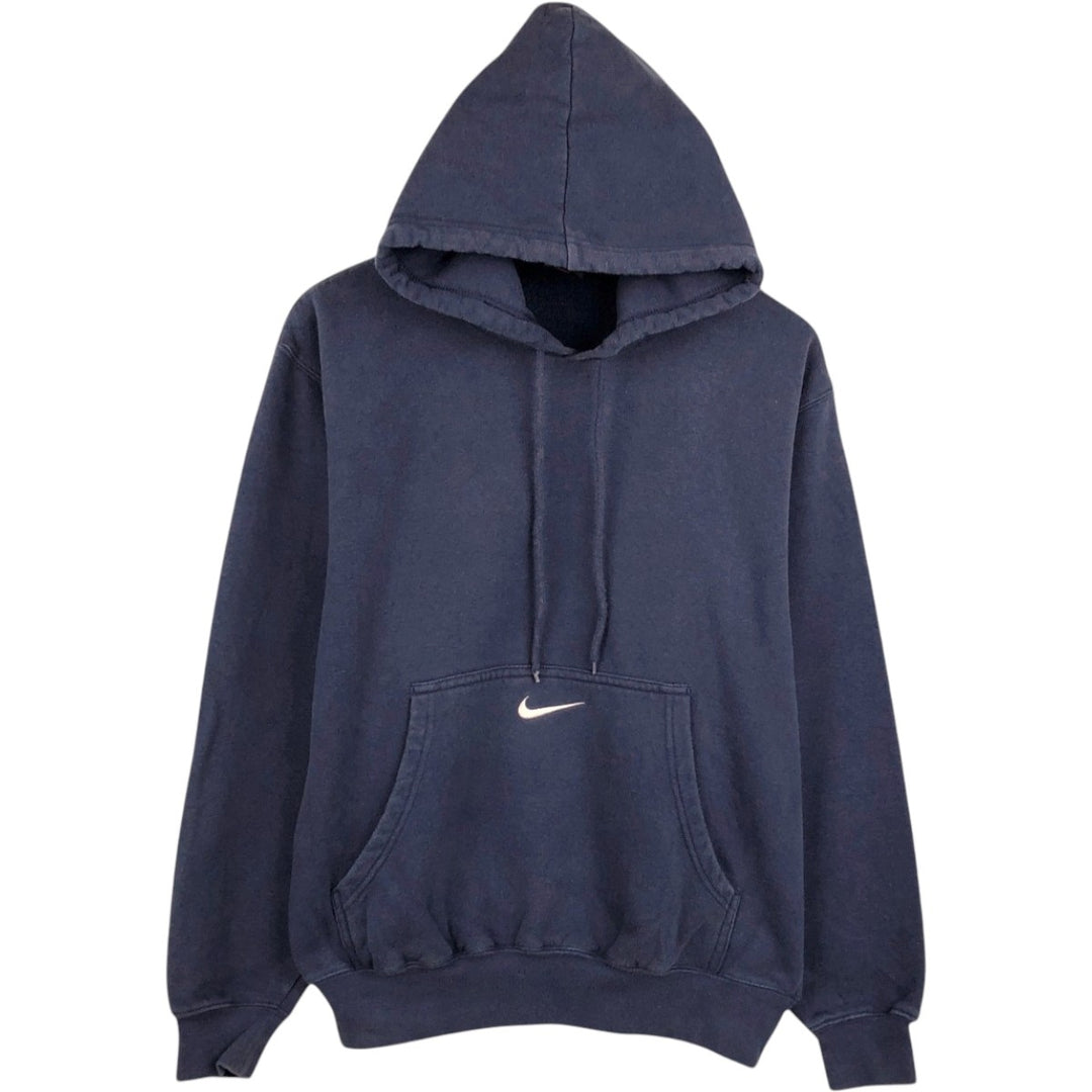 2000'S Nike NIKE TEAM Sweat Pullover Hoodie, Men's Size S (approx.), Center Logo cotton Navy blue Vintage Second Hand