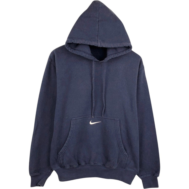 2000'S Nike NIKE TEAM Sweat Pullover Hoodie, Men's Size S (approx.), Center Logo cotton Navy blue Vintage Second Hand