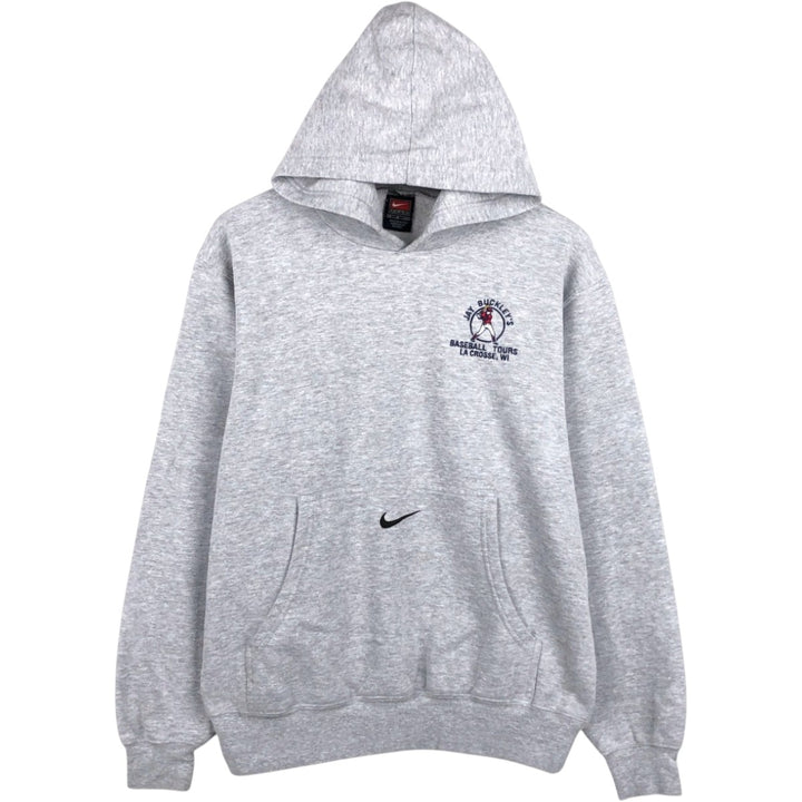 2000'S Nike NIKE TEAM Center Logo Sweatshirt Pullover Hoodie, Men's Size S (approx.) cotton gray type Vintage Second Hand