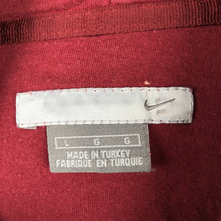2000'S Nike Silver Tag Sweatshirt Pullover Hoodie, Men's Size L (approx.) cotton burgundy type Vintage Second Hand