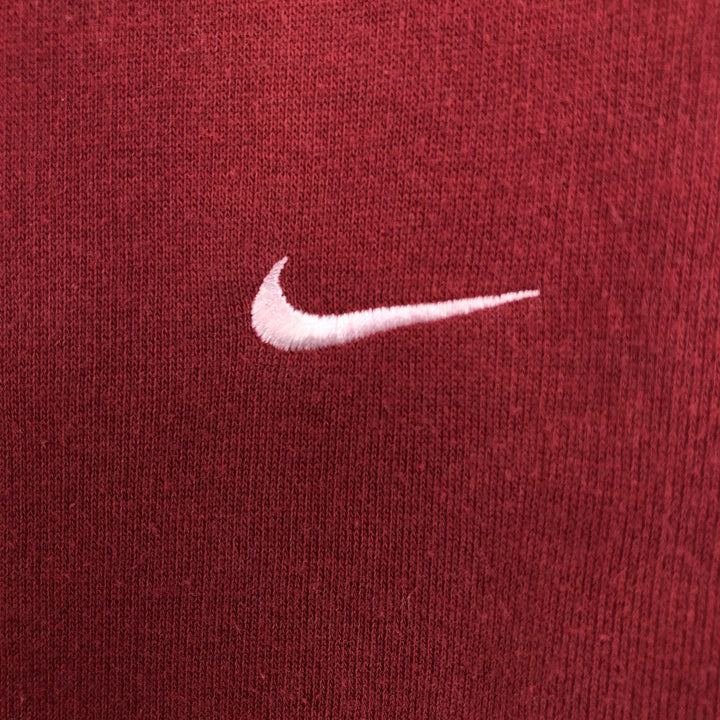 2000'S Nike Silver Tag Sweatshirt Pullover Hoodie, Men's Size L (approx.) cotton burgundy type Vintage Second Hand