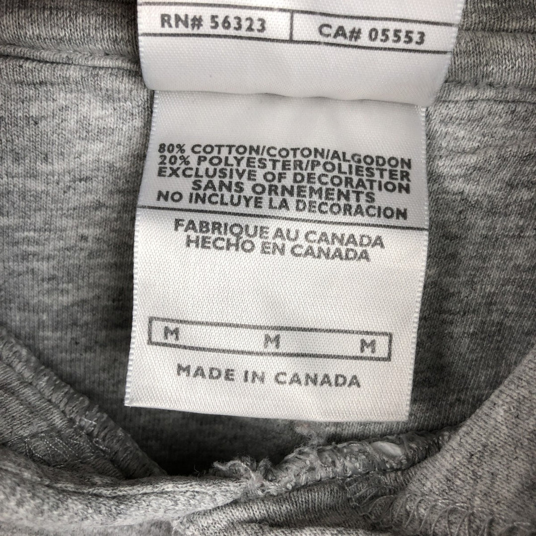 2000'S Nike Center Logo Sweatshirt Pullover Hoodie, Made in Canada, Men's Size M (approx.) cotton gray type Vintage Second Hand