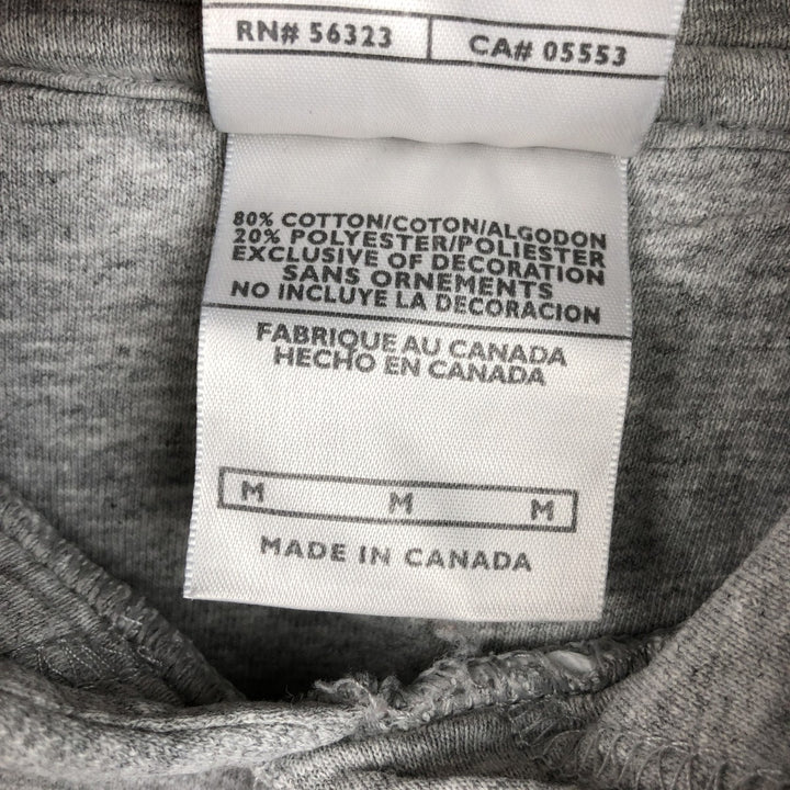 2000'S Nike Center Logo Sweatshirt Pullover Hoodie, Made in Canada, Men's Size M (approx.) cotton gray type Vintage Second Hand