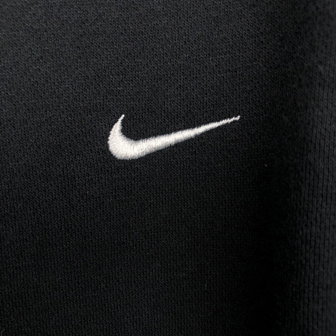 Nike plain logo embroidered sweatshirt pullover hoodie, men's size XL. cotton black type Vintage Second Hand