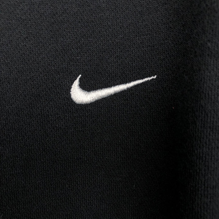 Nike plain logo embroidered sweatshirt pullover hoodie, men's size XL. cotton black type Vintage Second Hand